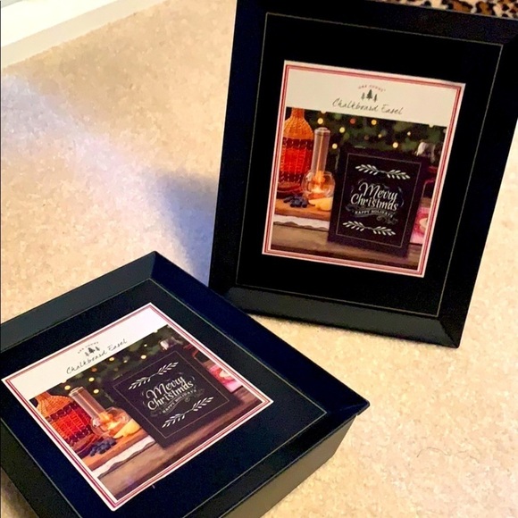 Set of 2 chalkboard easels, 8 by 10 inches, black - Picture 1 of 3